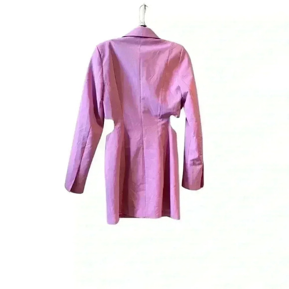 NEW Zara Cut Out Blazer Lilac Long Sleeve Dress Size Small - Picture 6 of 12